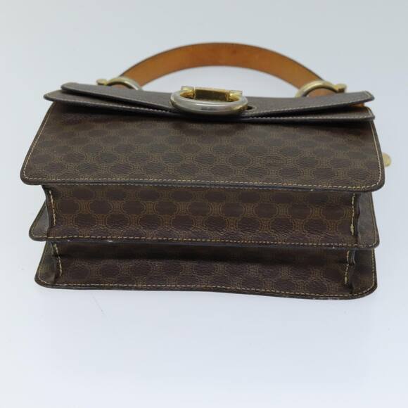 CELINE Macadam Canvas Hand Bag Pvc Brown - Picture 9 of 12